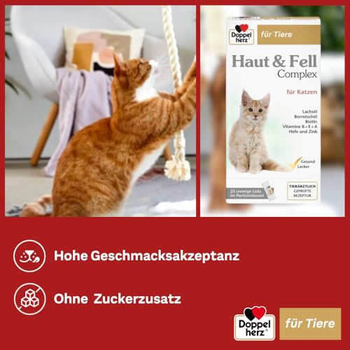 Detalle 2 de Doppelherz Haut & Fell Complex für Katzen – Unterstützung für Hautgesundheit und Fellpflege