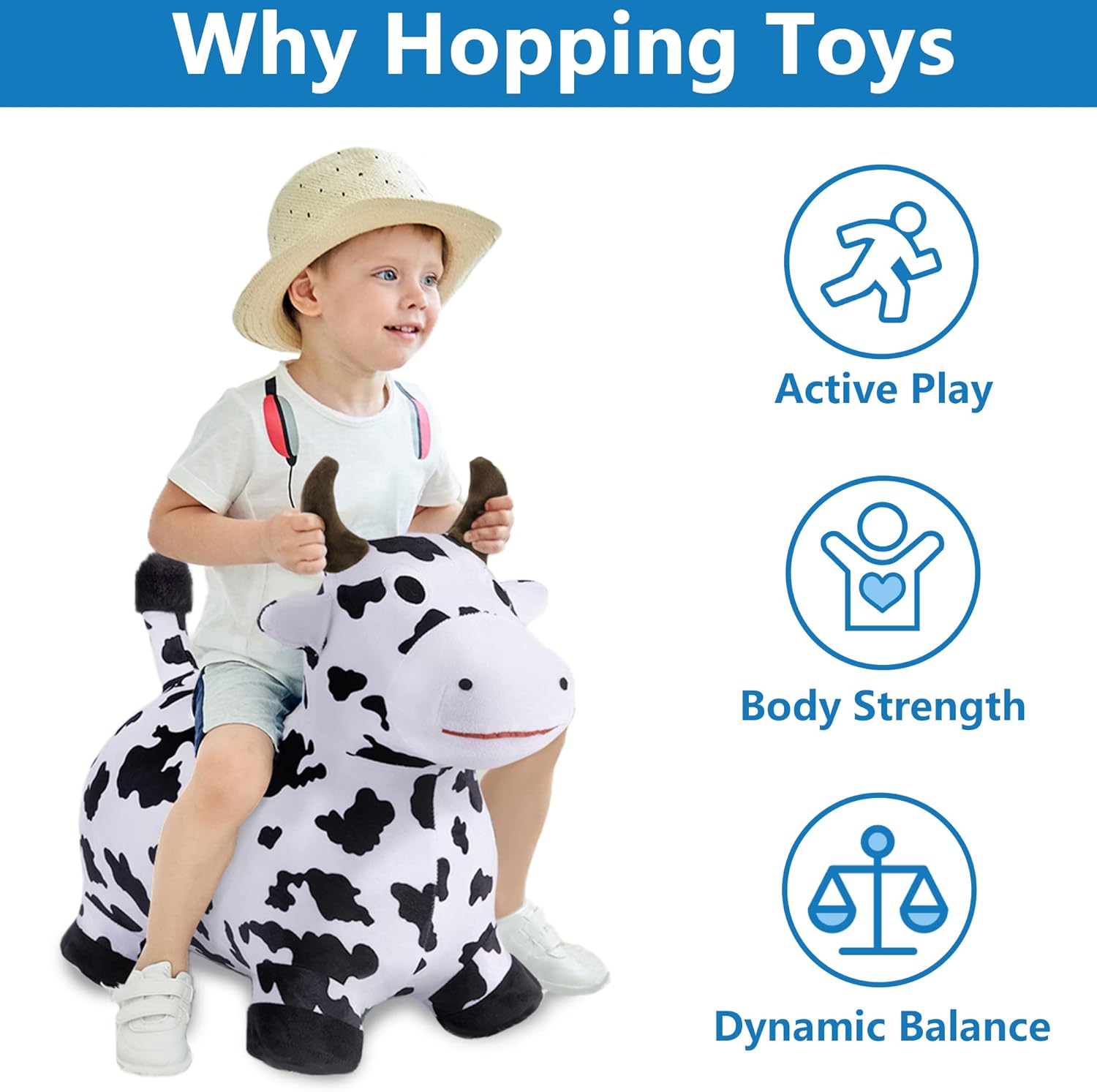 Thumbnail 1 de iPlay iLearn Bouncy Pals Cow 18M