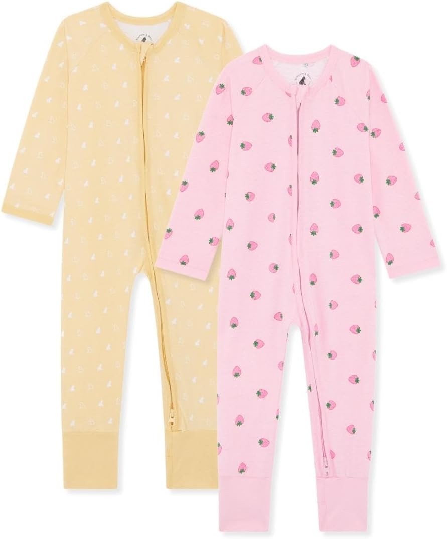 Thumbnail 6 de Bramble & Bear 2-Pack Toddler & Baby Sleepsuits – Organic Cotton, Full Zip & Foldable Feet