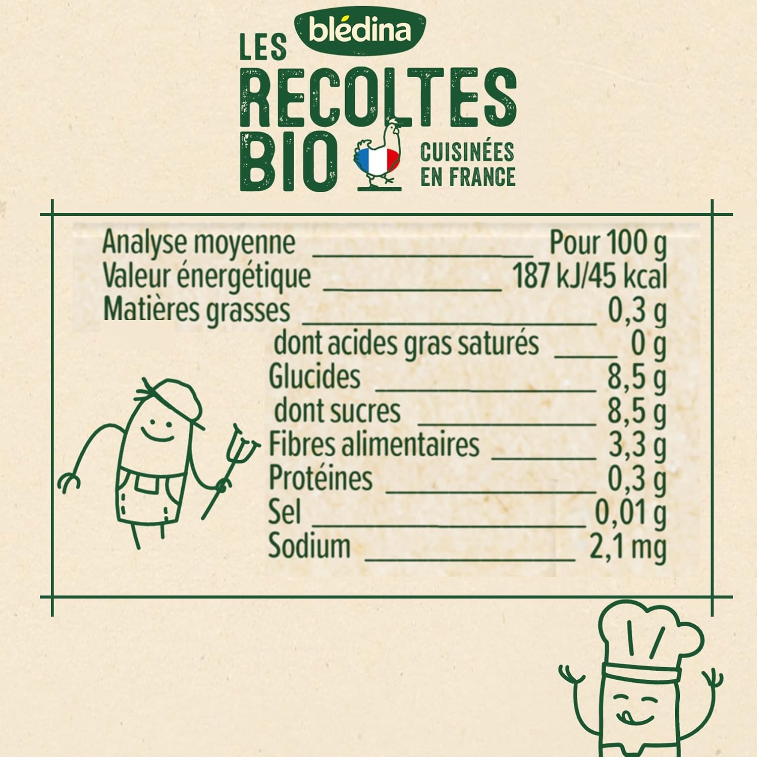 Detalle 2 de Blédina Récoltes Bio Poires 24x100g 🍑