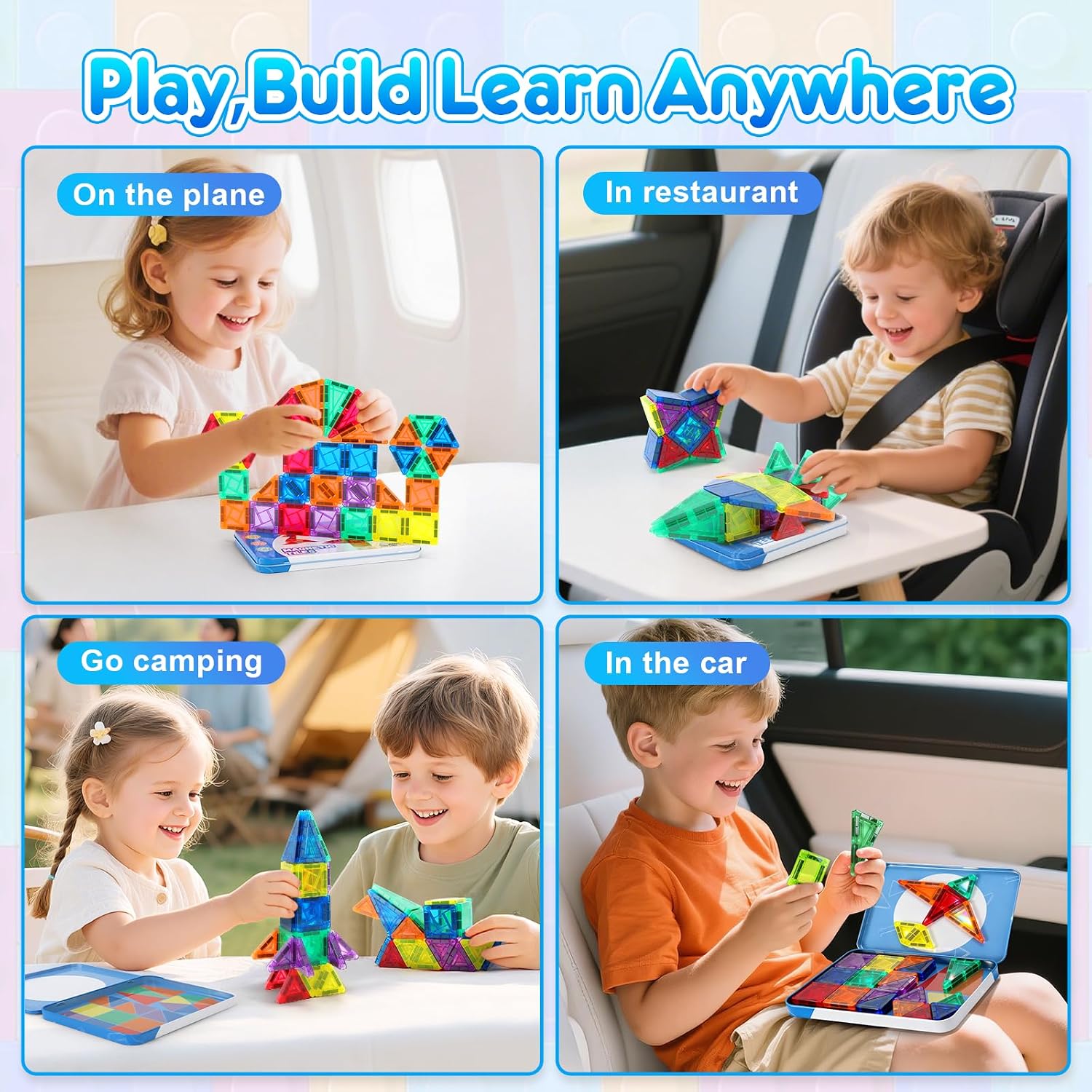 Thumbnail 6 de CS COSDDI Magnetic Tiles set 42 pcs for kids 🧩