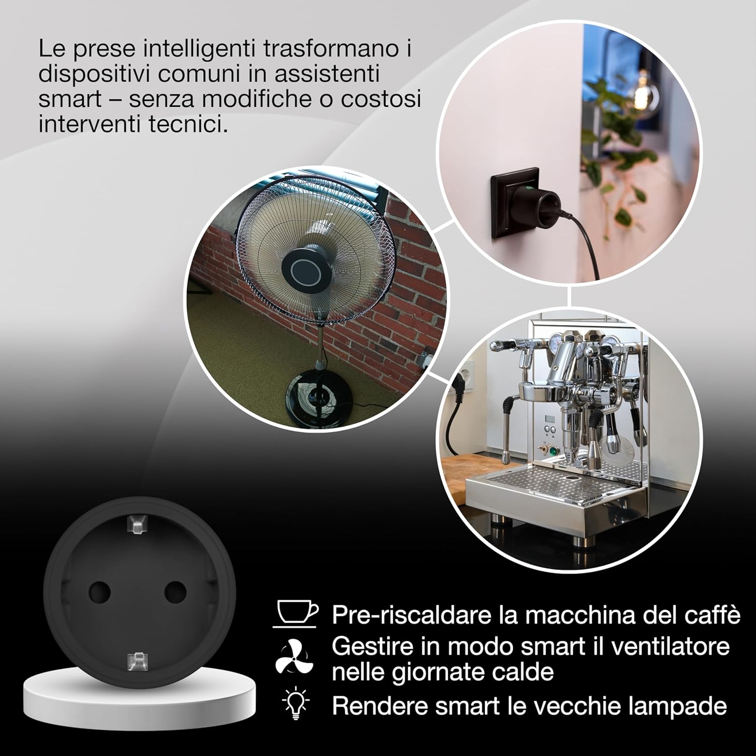 Thumbnail 3 de OSRAM SMART+ ZigBee Presa EU nera (4-pack) – controllo energetico e integrazione smart