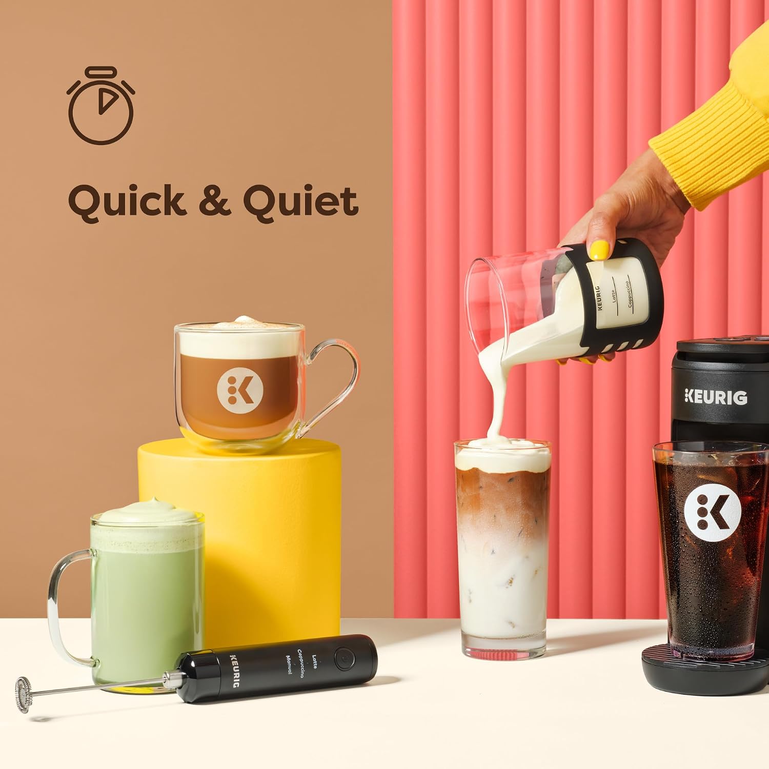 Thumbnail 3 de Keurig SimpleCafe Frother: Rechargeable Handheld Milk Frother for Lattes, Cappuccinos & Iced Coffee