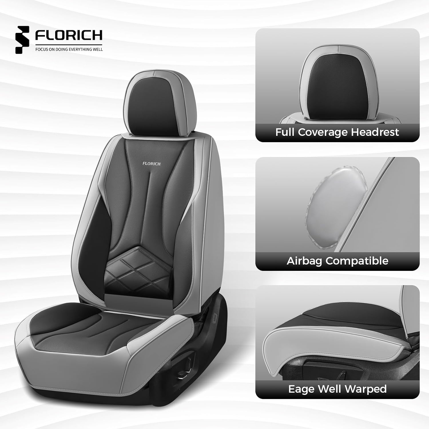 Detalle de FLORICH Front Seat Covers, Leather