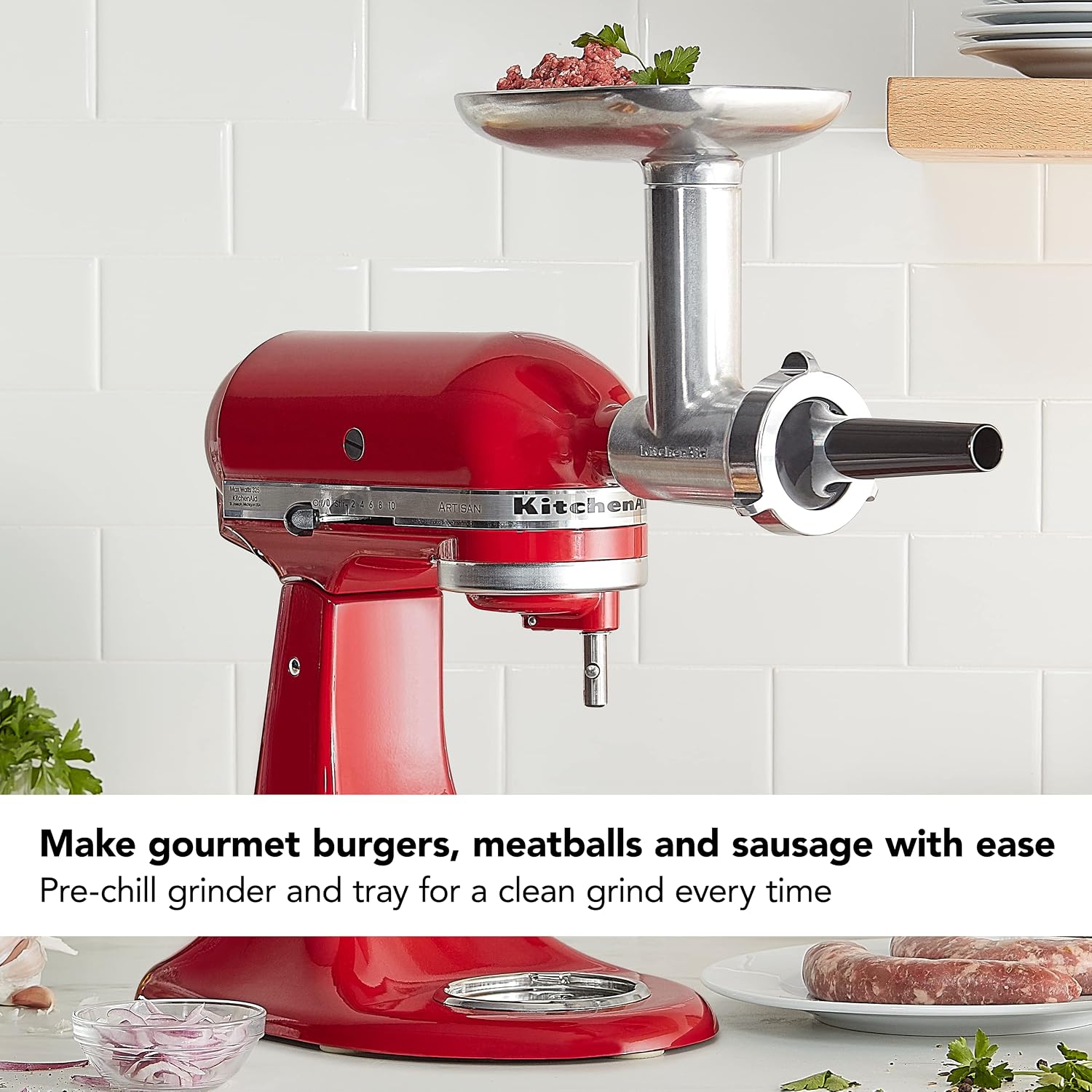 Detalle de KitchenAid Food Grinder Attachment KSMMGA
