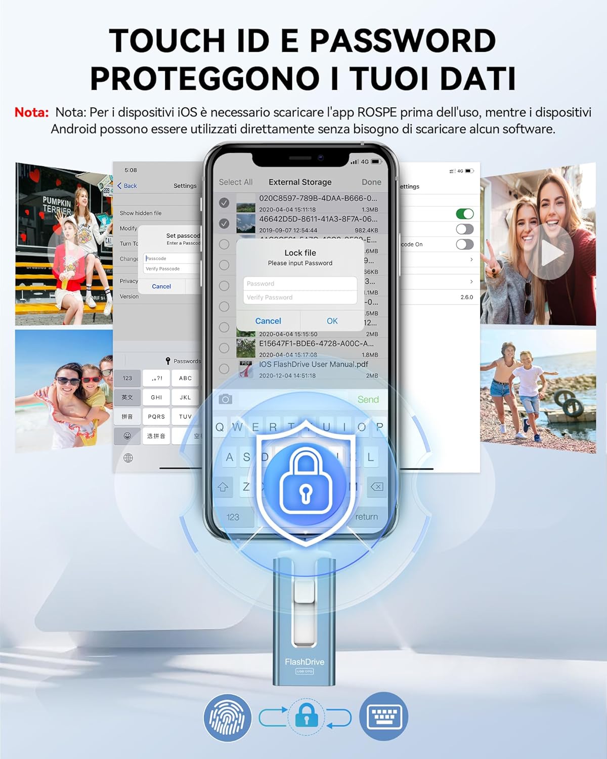 Thumbnail 4 de Chiavetta USB 256GB per iPhone con Lightning e Type-C
