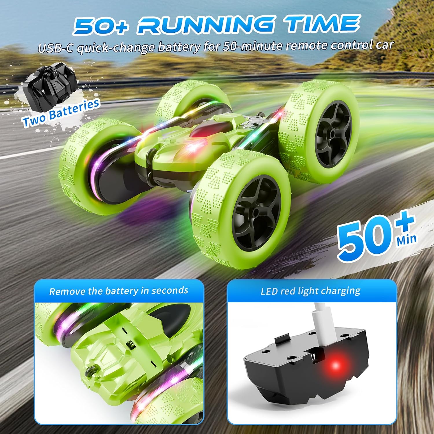Detalle 2 de Zalneo 4WD RC Stunt Car with 360° Flips