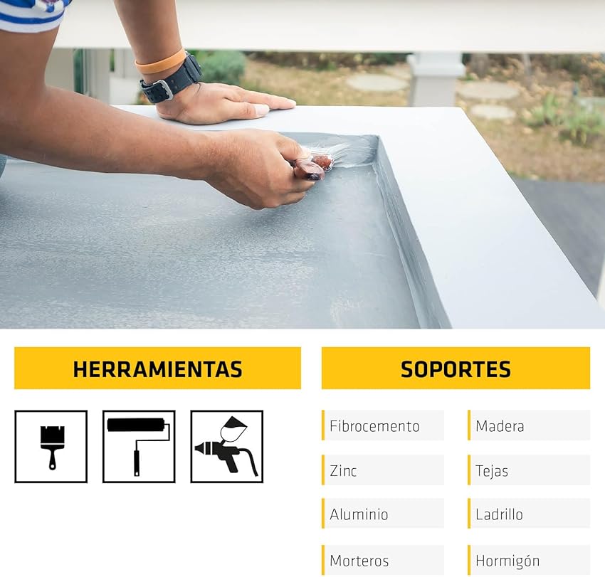 Detalle 2 de SIKA SikaFill 370 Fibers impermeabilizante acrílico 1 kg 🏠