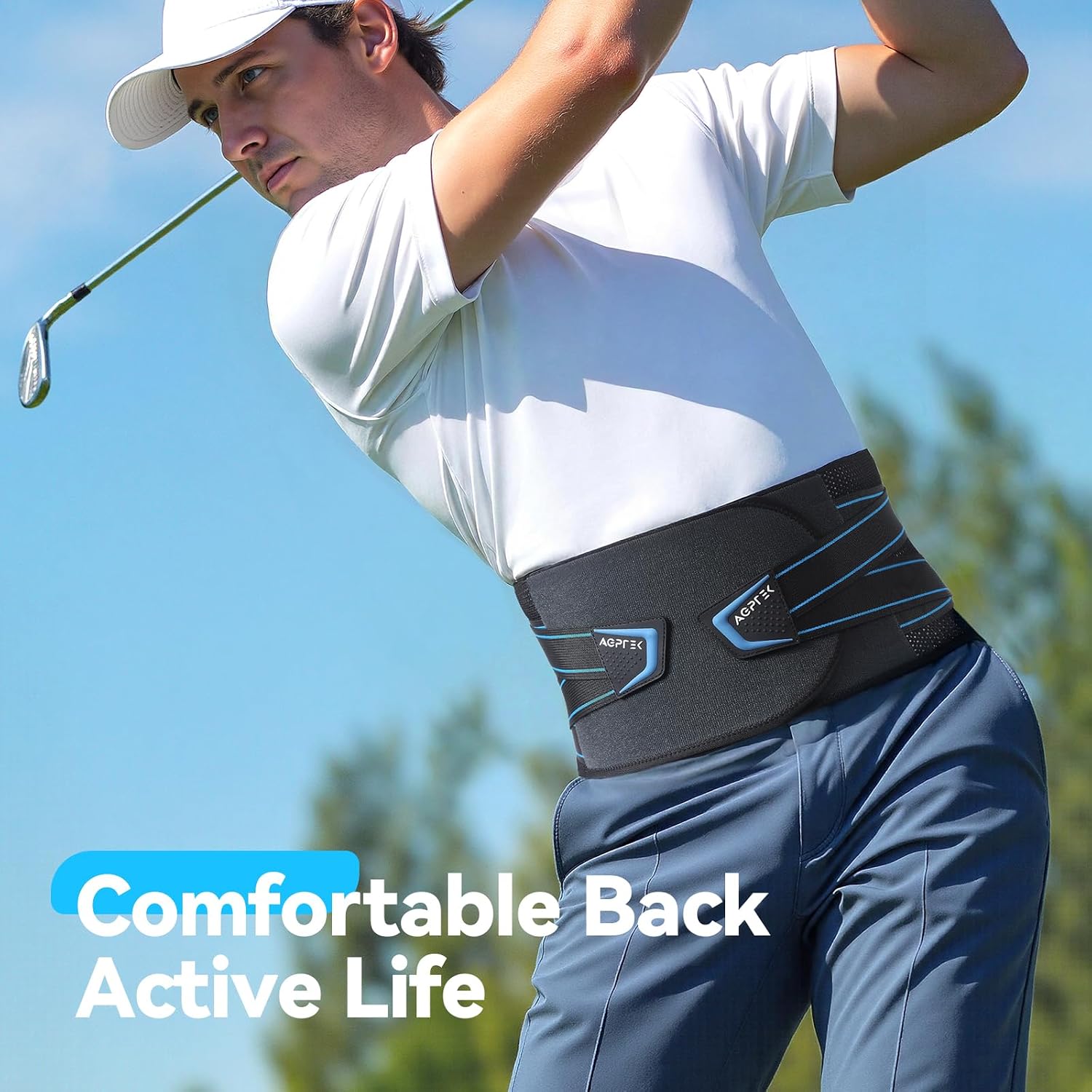 Thumbnail 6 de AGPTEK Lower Back Support Belt, Medium
