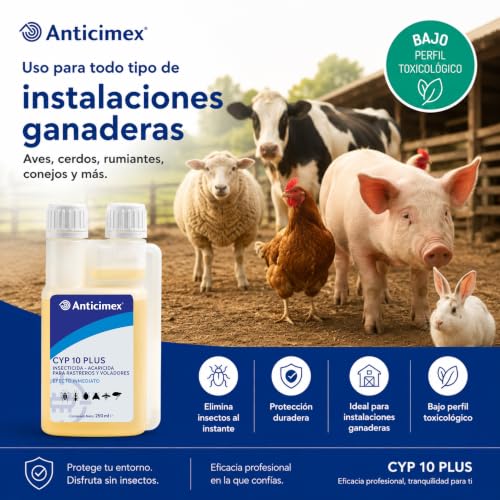 Thumbnail 7 de ANTICIMEX CIPERGEN 9,3% Insecticida Concentrado 250 ml: control intensivo para rastreros y voladores