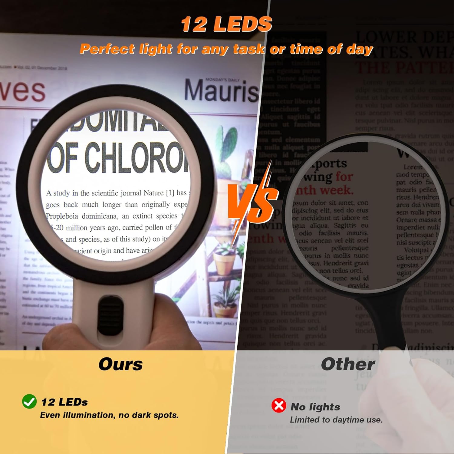Thumbnail 1 de Magnifying Glass with Light 3x LED