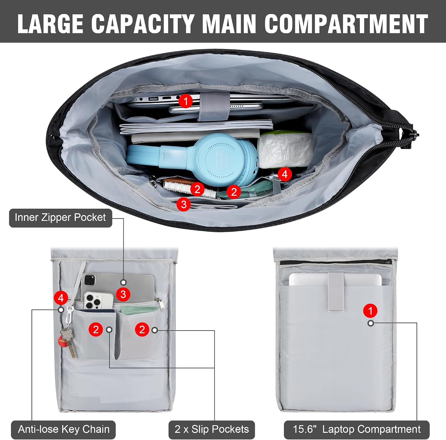 Thumbnail 2 de YOKGO Rolltop Rucksack 25L