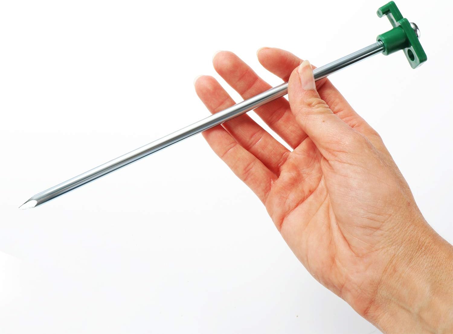 Thumbnail 4 de com-four® 16x Pioli per tenda - Pioli lunghi in acciaio con montatura in plastica (Ø7 mm, 25 cm) per campeggio e outdoor