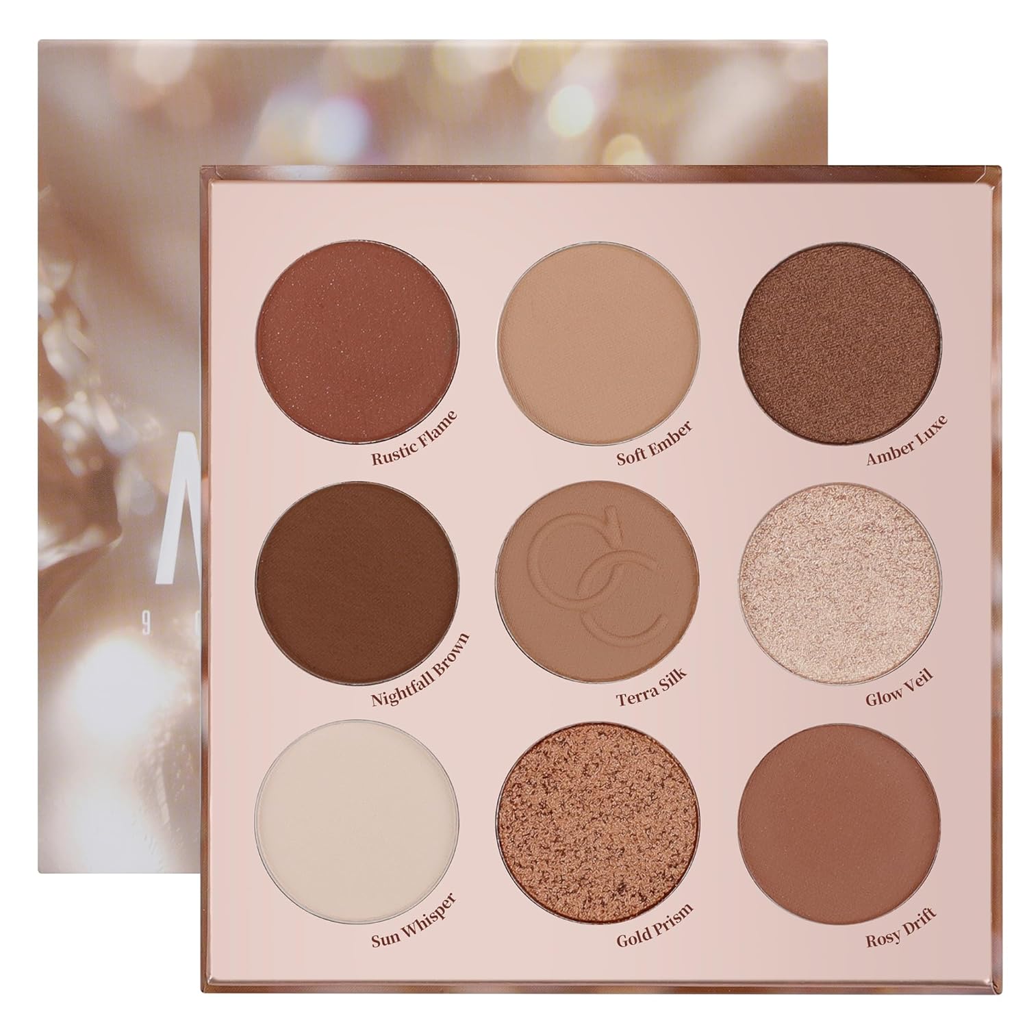 Detalle de docolor Nude Lidschatten Palette „Velours-Matte“ (9 Farben) – wasserfest, vegan