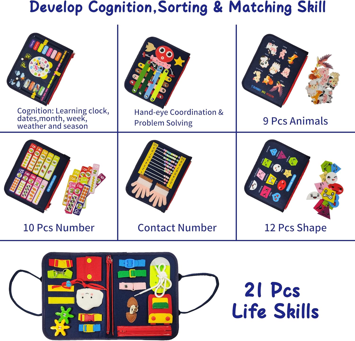 Detalle 2 de LearnToy Montessori Busy Board 3+