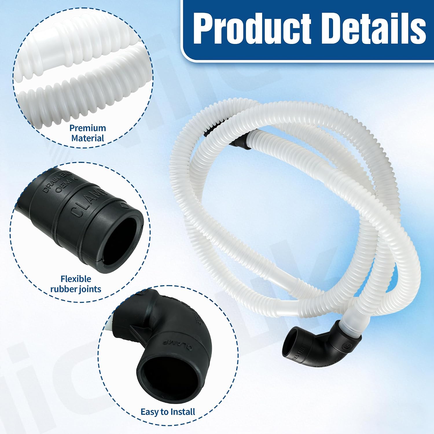 Thumbnail 3 de WPW10545278 Dishwasher Drain Hose