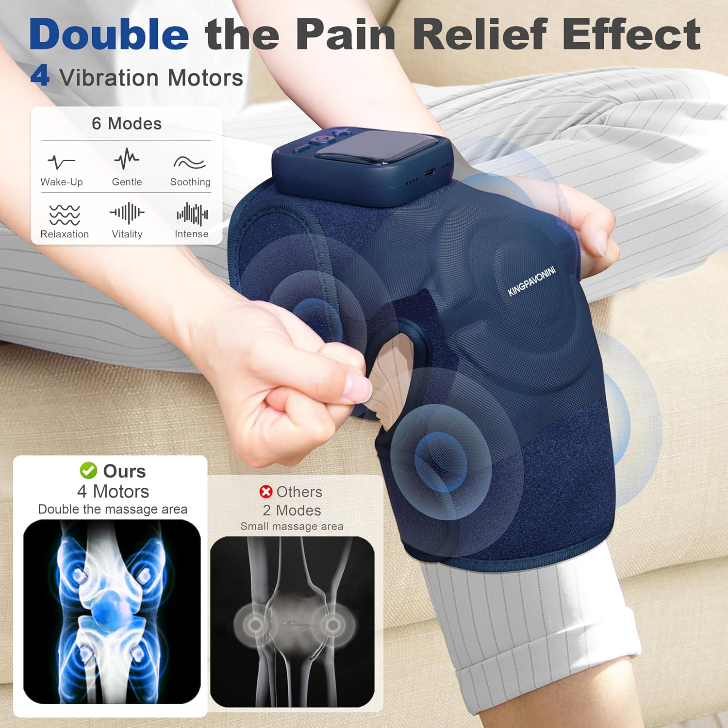 Thumbnail 1 de KingPavonini Cordless Knee Massager for Pain Relief