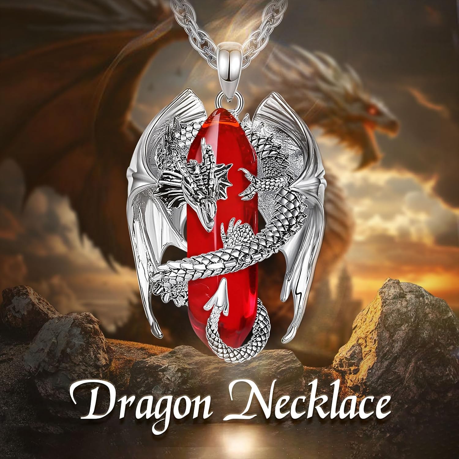 Thumbnail 5 de INFUSEU Kristall Drachen Kette 42,3 mm