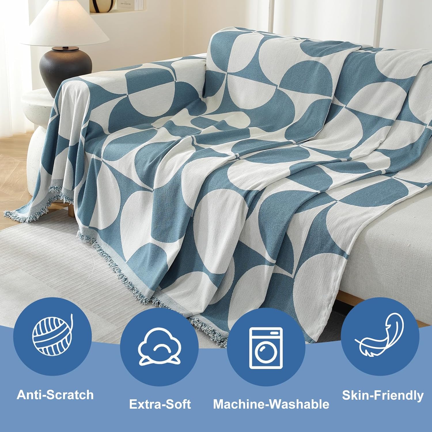 Thumbnail 3 de Ystyle Telo Copridivano 2 Posti 180x280 cm – Copridivano Universale 4 Stagioni, Antimacchia, Blu