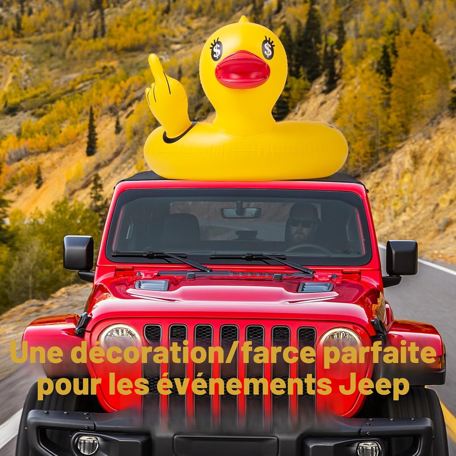 Detalle de Float Joy Canard Bouée Piscine Gonflable – Grand canard détente pour adultes