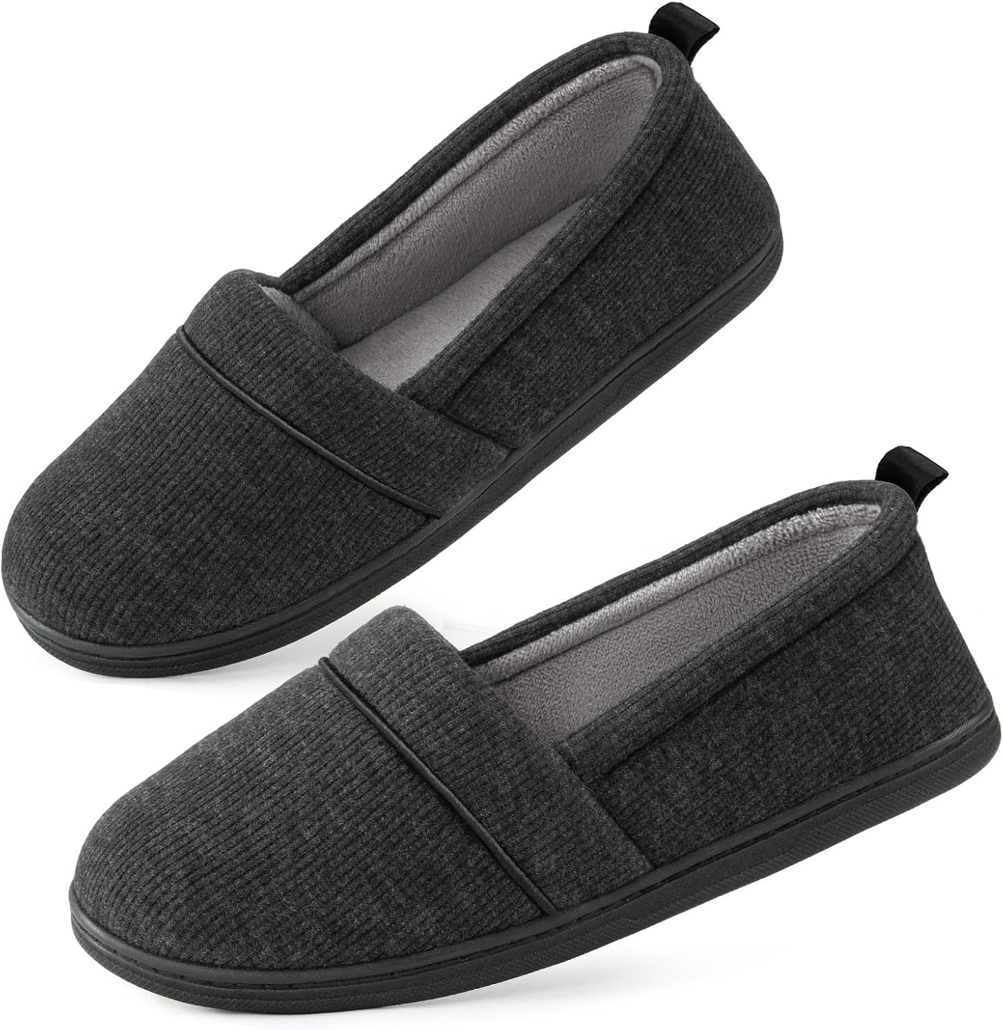 Detalle de EverFoams Women’s Memory Foam Comfort Knit House Shoes with Anti-Skid Rubber Sole