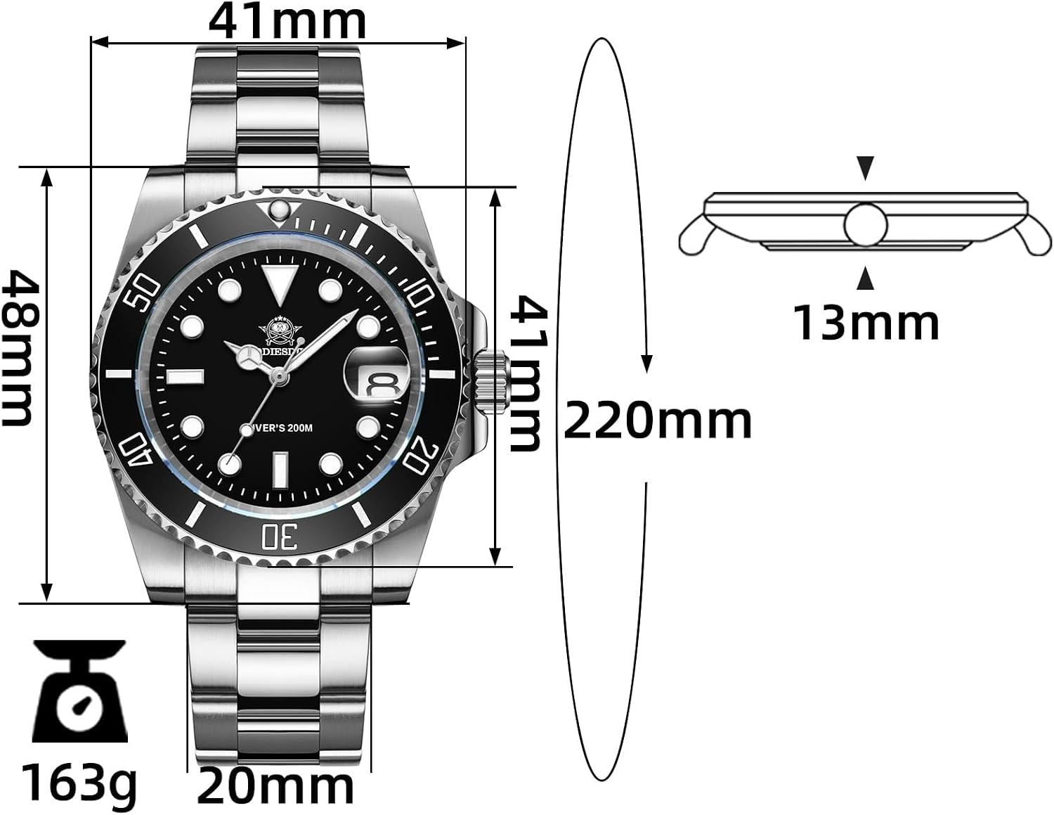 Thumbnail 2 de ADDIESDIVE 41mm Reloj de buceo analógico