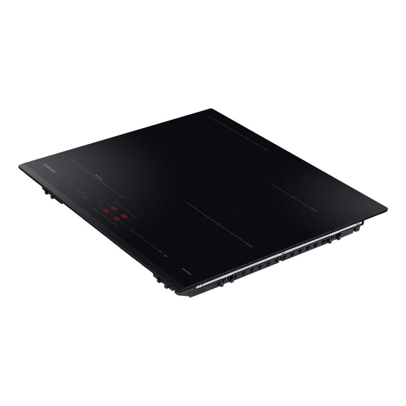 Detalle de Samsung Flex Zone NZ64B5046GK placa de inducción de 4 zonas con Flex Zone y SmartThings