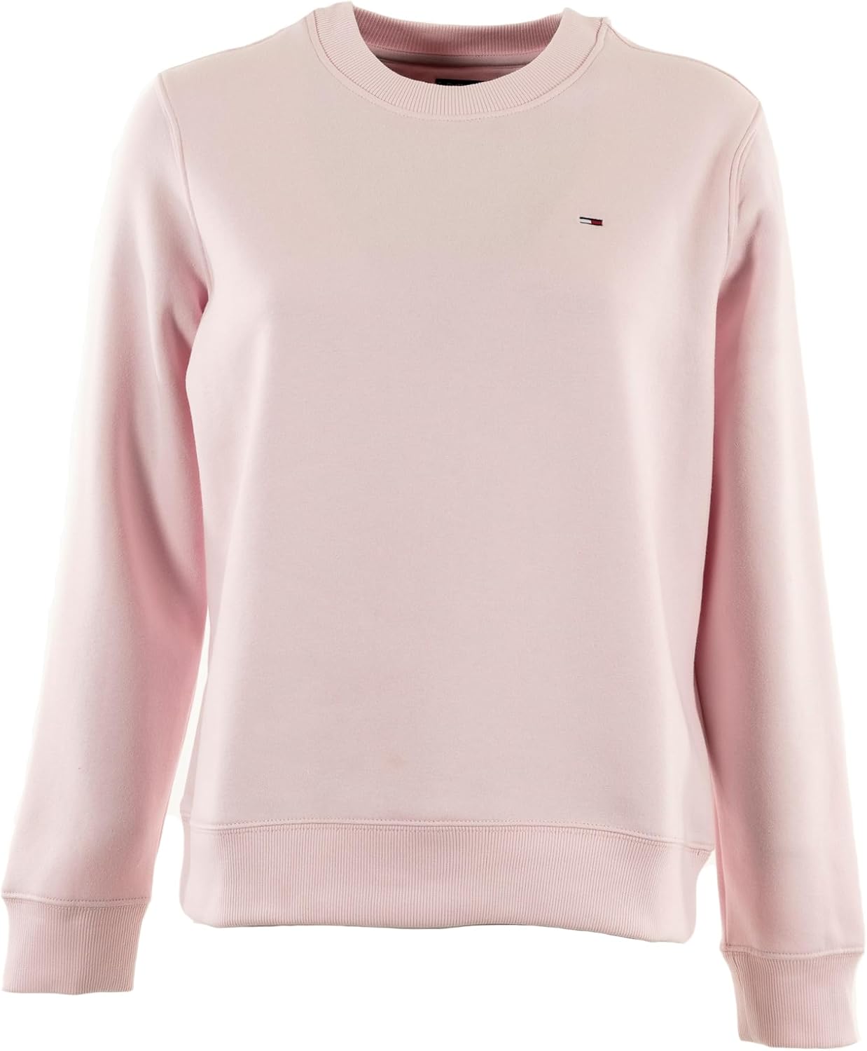 Detalle de Tommy Jeans da donna pullover girocollo in felpa di misto cotone con bordo a coste