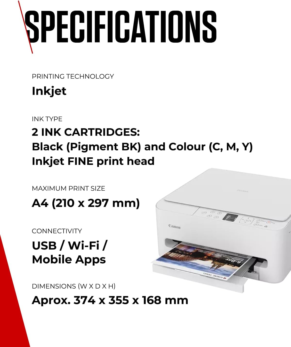Detalle de Canon PIXMA TS6550I: All-in-One Wireless Printer with 1.42" OLED Display