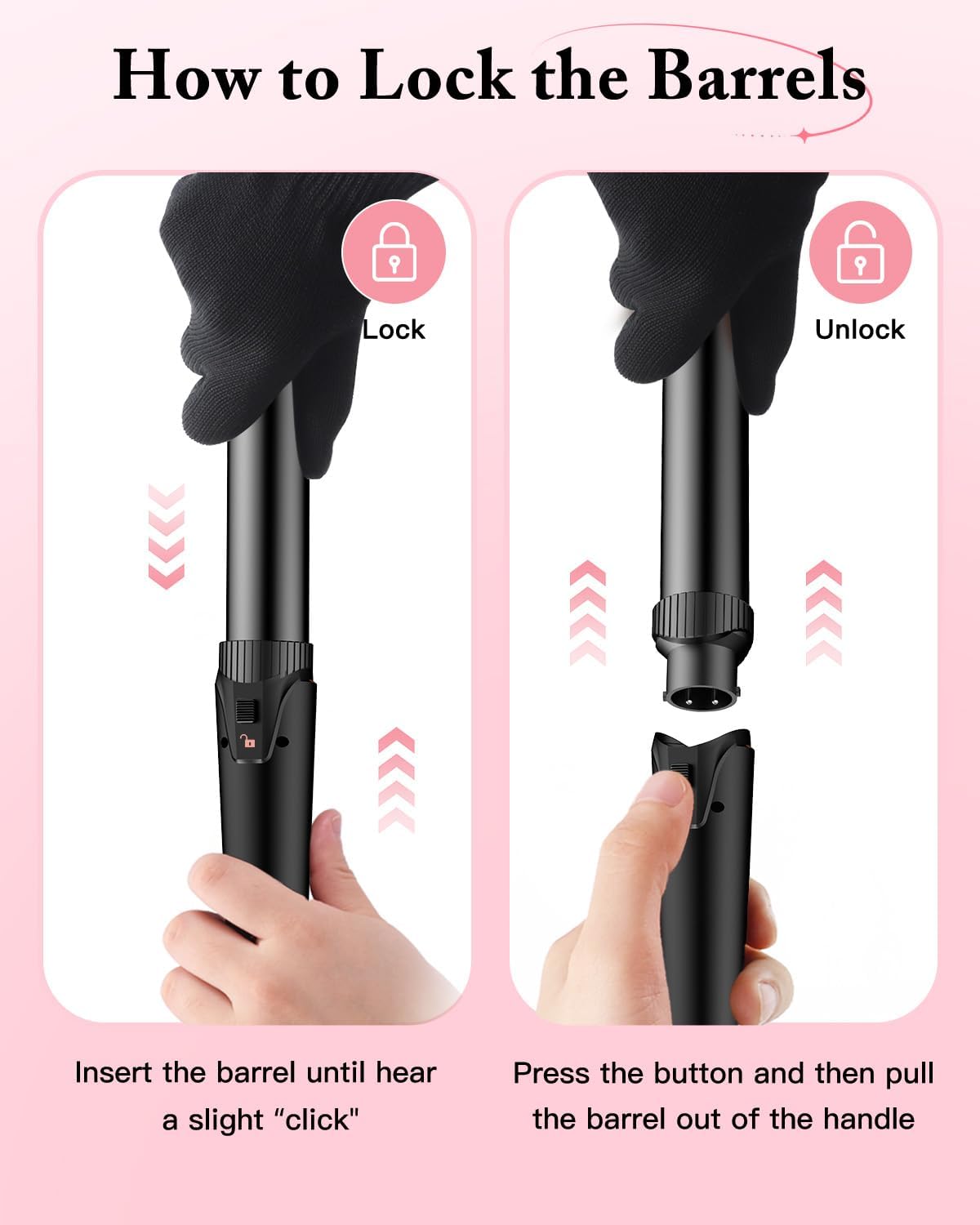Detalle 2 de BESTOPE PRO 5 in 1 Curling Iron Set: 5 Interchangeable Ceramic Barrels for All Hair Types