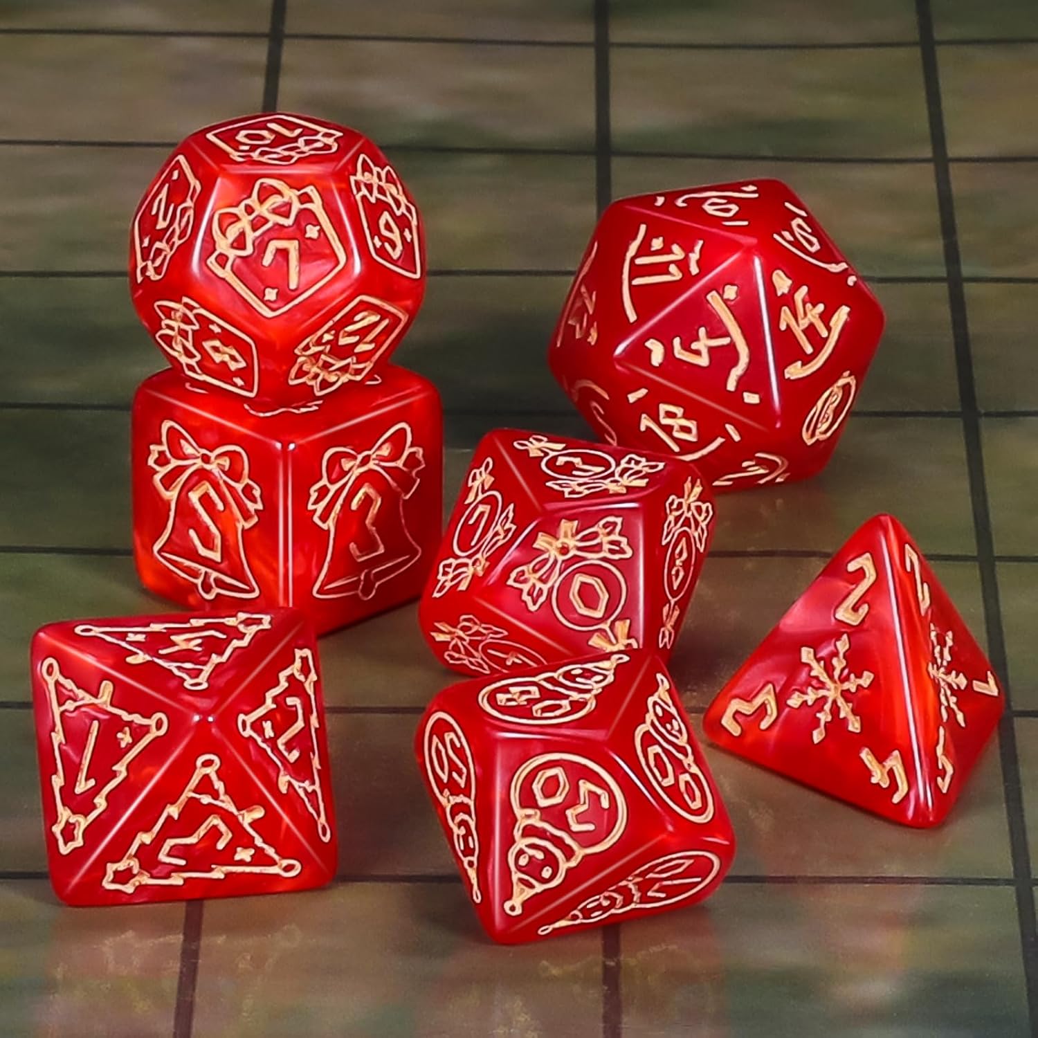 Thumbnail 1 de QMAY DND Dice Polyhedral Dice Set – 7 pezzi per D&D e RPG