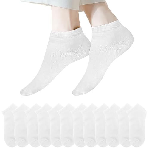Detalle de Lakpoau 12 Paia Calzini Corti Unisex ZD2301: comfort traspirante per sport e vita quotidiana