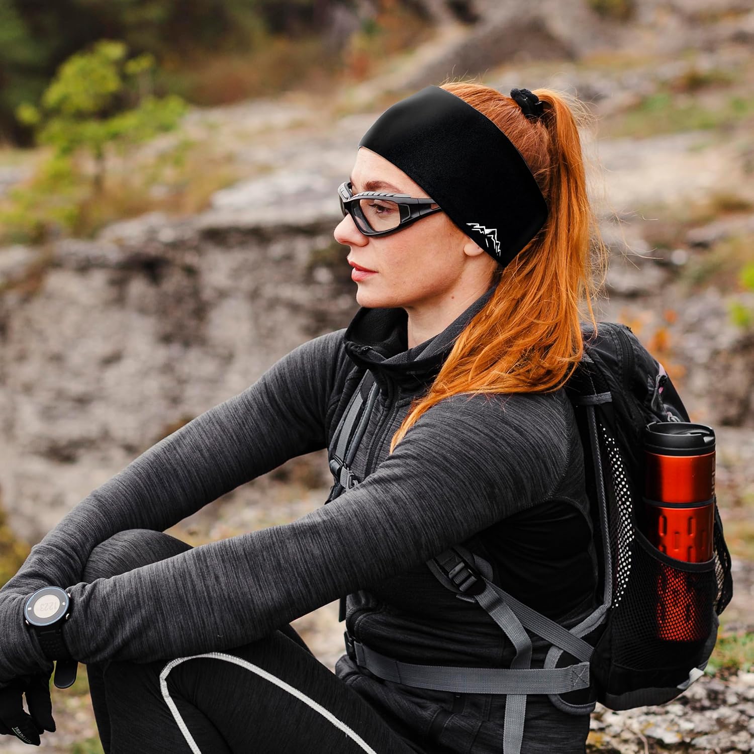 Thumbnail 5 de Atmungsaktives Sport Stirnband (Damen & Herren) mit AROC-DRY & Elasthan – winddichtes Schweißband zum Wenden