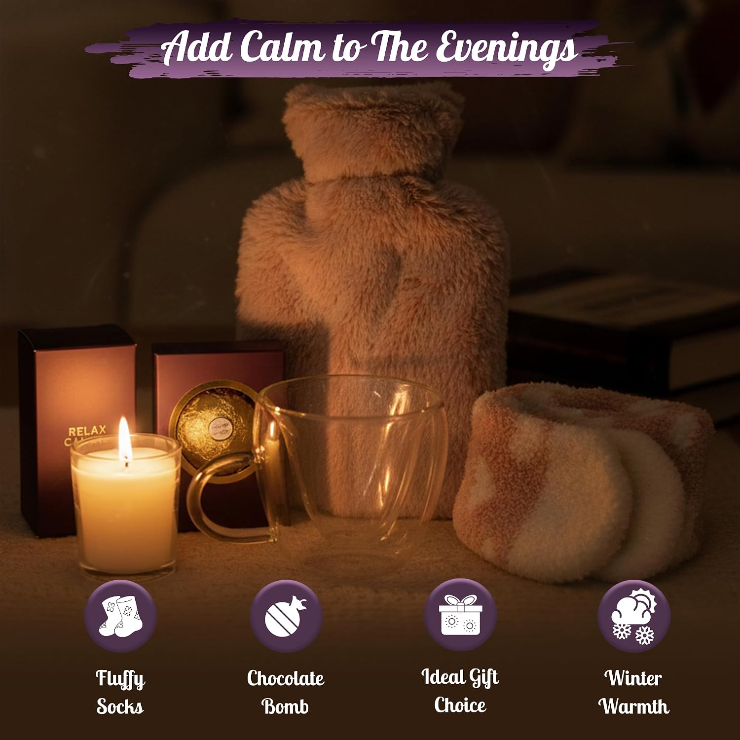 Detalle 2 de Topline Cosy Escape Gift for Her luxury hamper with hot water bottle