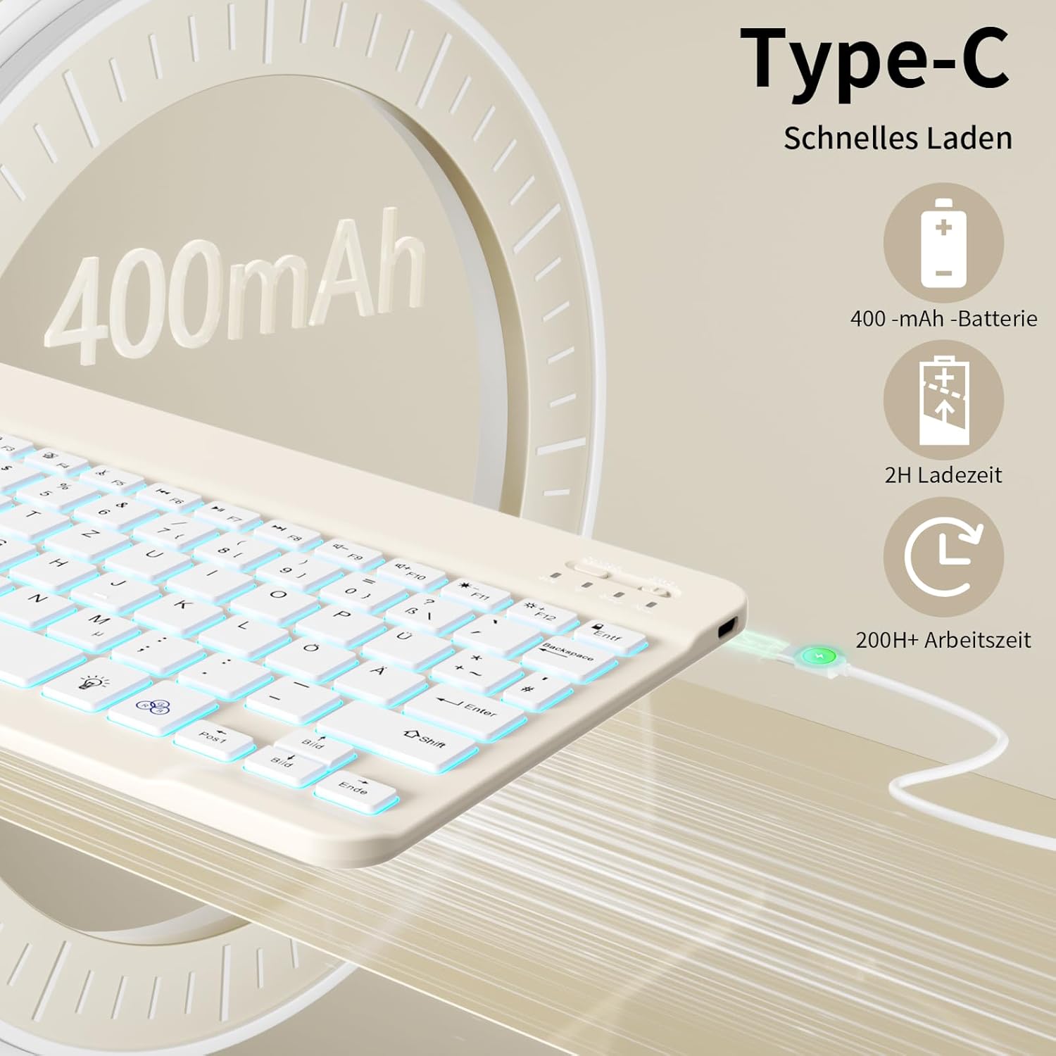 Thumbnail 3 de zoyu Hülle mit Tastatur für iPad 11 Zoll