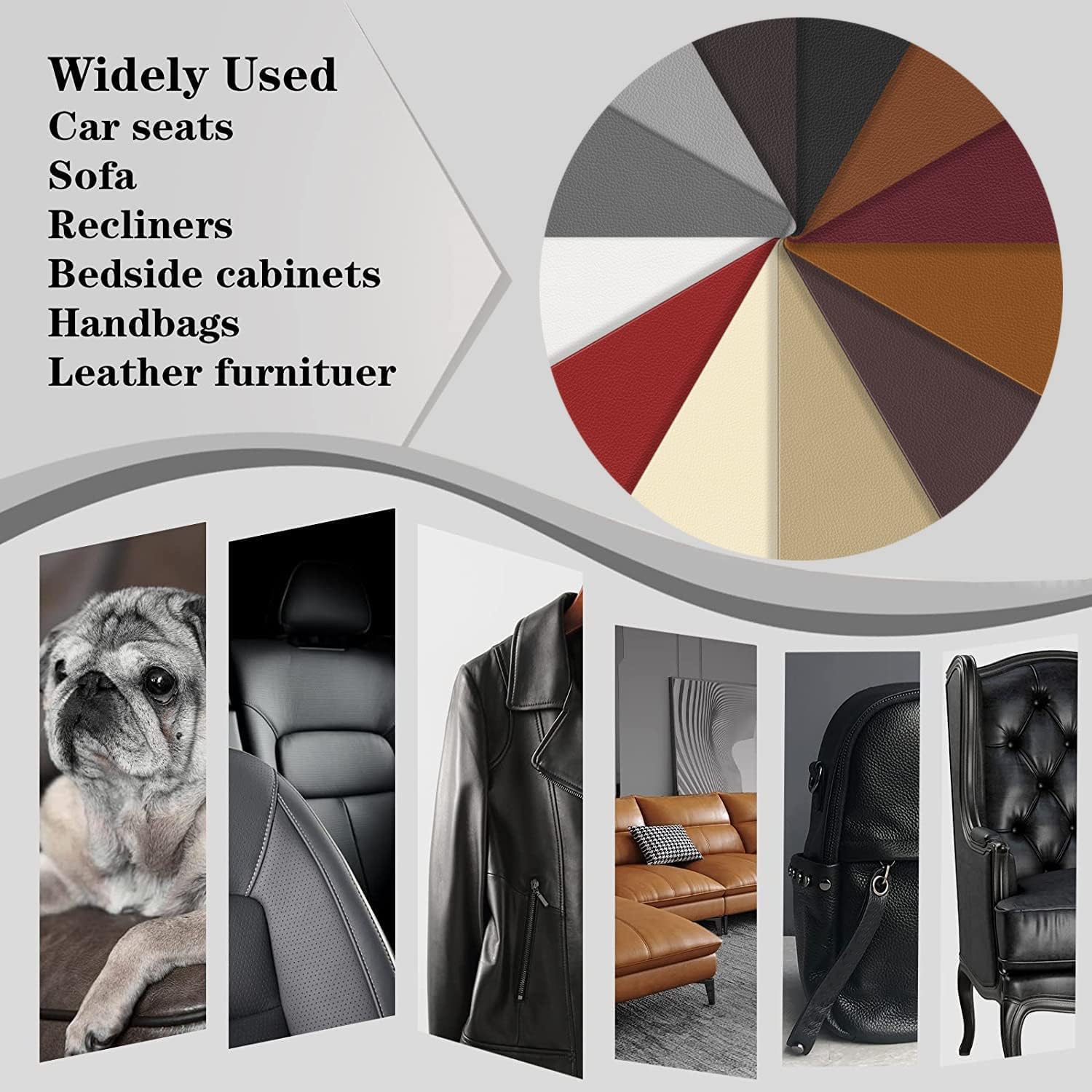 Thumbnail 4 de YAFLC kunstleder selbstklebend Weiß 40 x 160 cm – Reparaturpatches für Möbel, Auto-Sitze und Kleidung