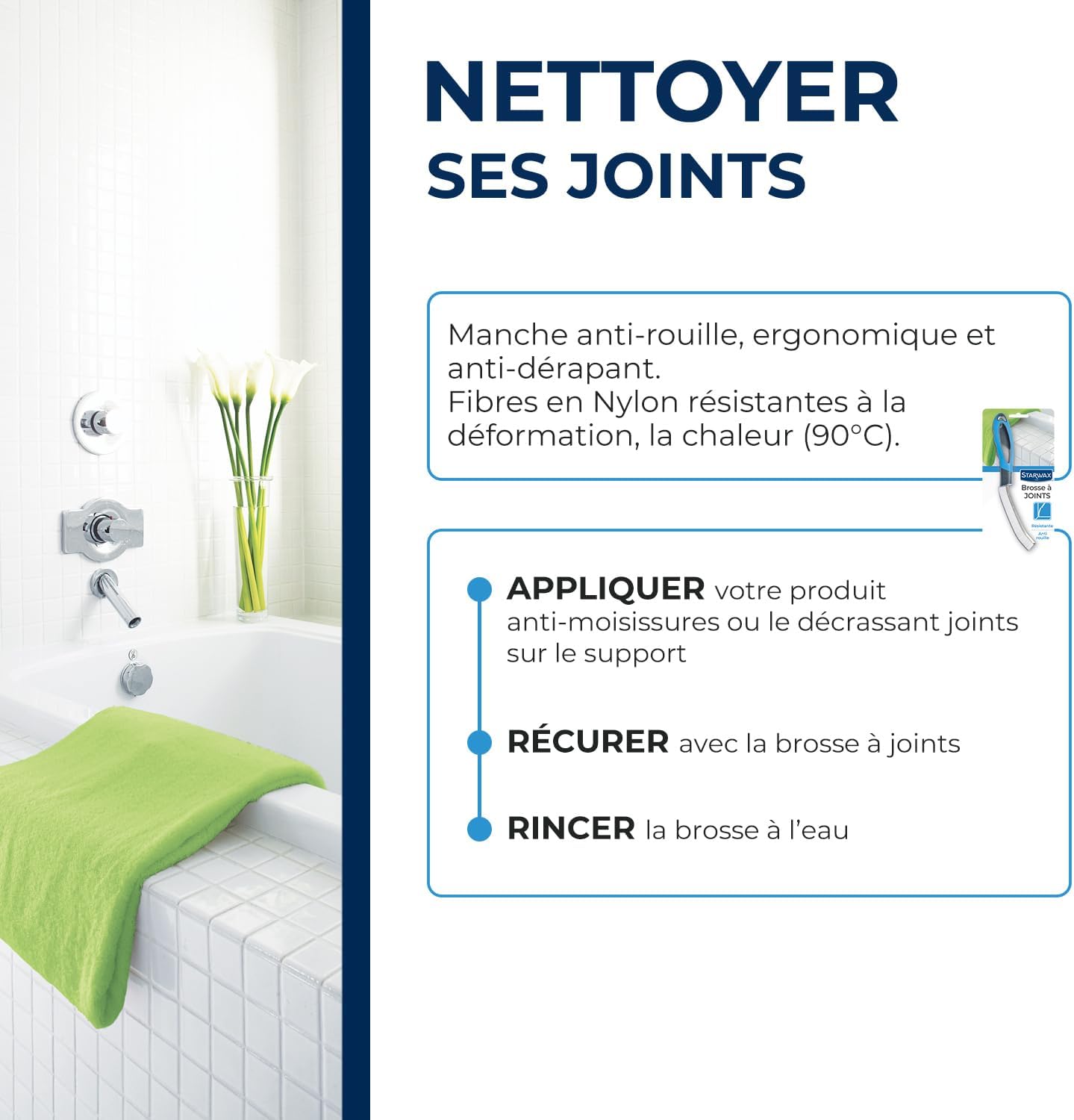Detalle 2 de Brosse à joints Starwax 1 tête étroite