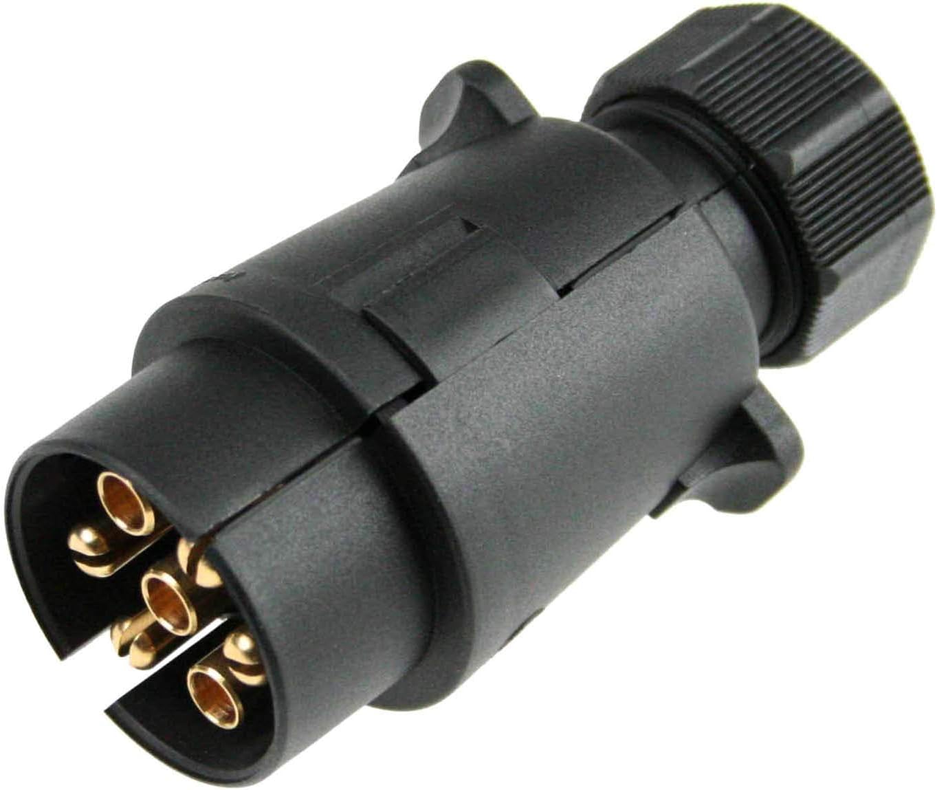 Thumbnail 5 de as - Schwabe Camping Stecker 13-polig (12 V) für Anhänger – Adapter DIN 1724 mit Schraubanschluss, IP44, Schwarz