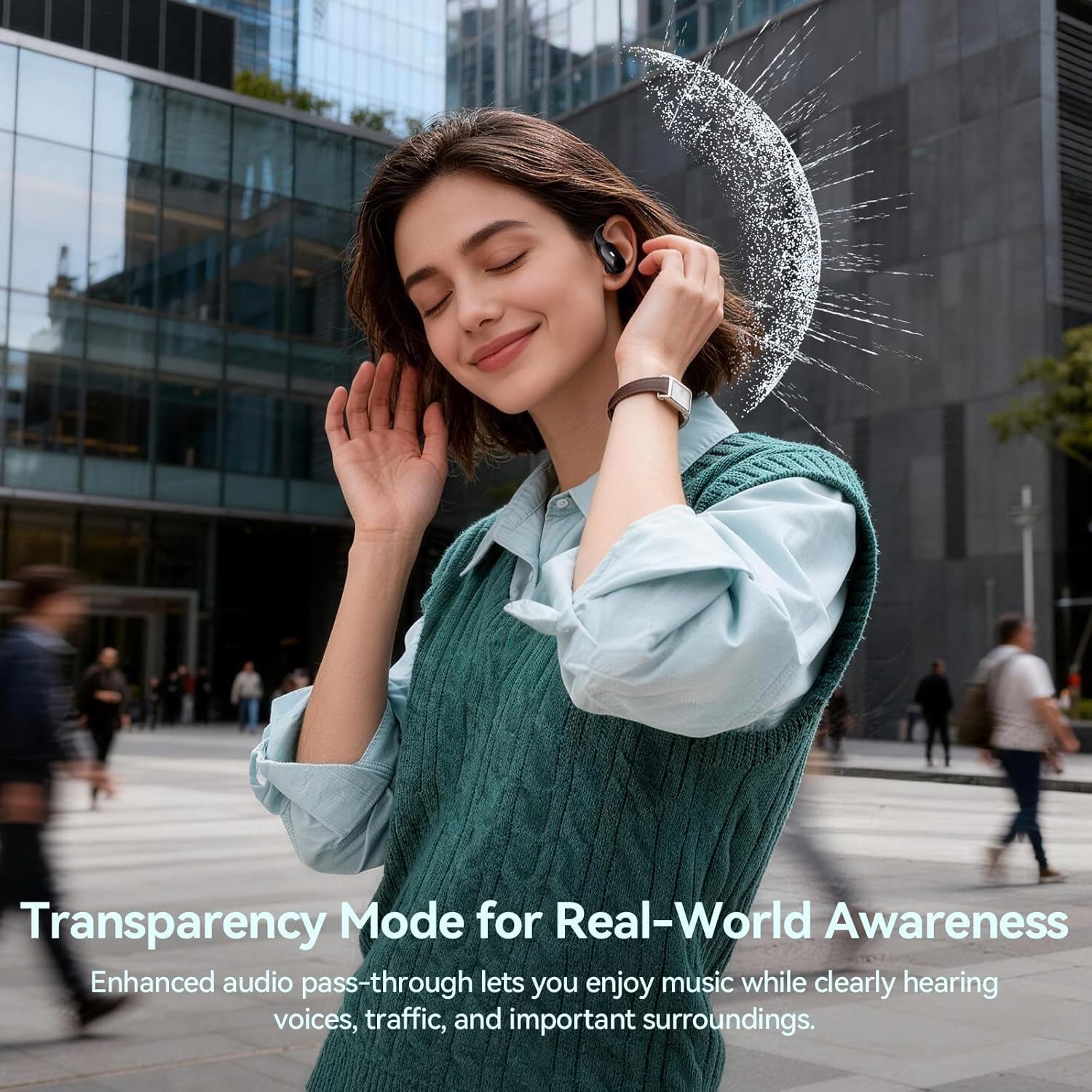 Thumbnail 2 de Active Noise Cancelling Wireless Earbuds (Bluetooth) with 80H Playtime and Power Display Case