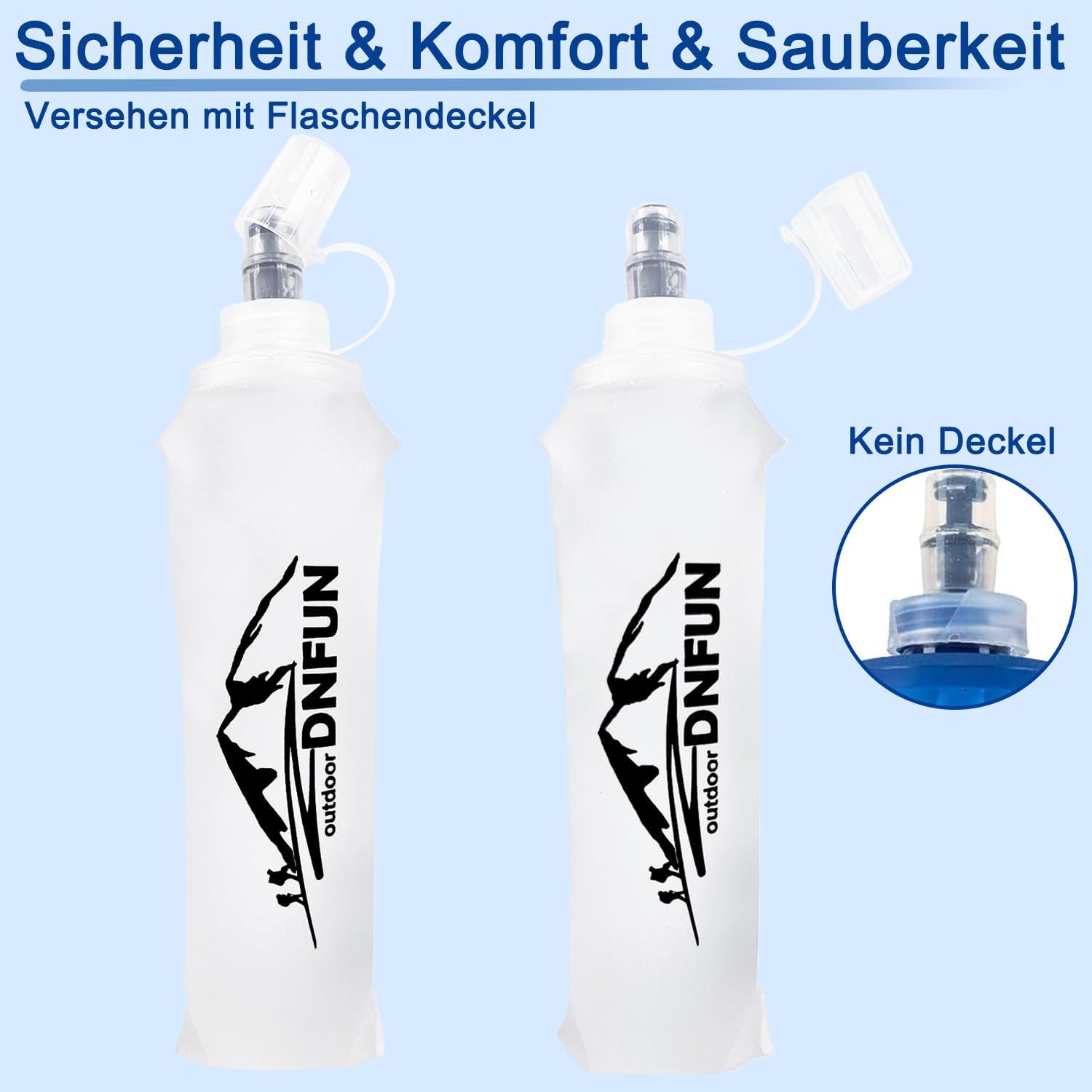 Detalle de DNFUN Laufweste Damen/Herren mit verstellbarer Trinkweste und 1,5 L Trinkflasche – 5 L Running Vest