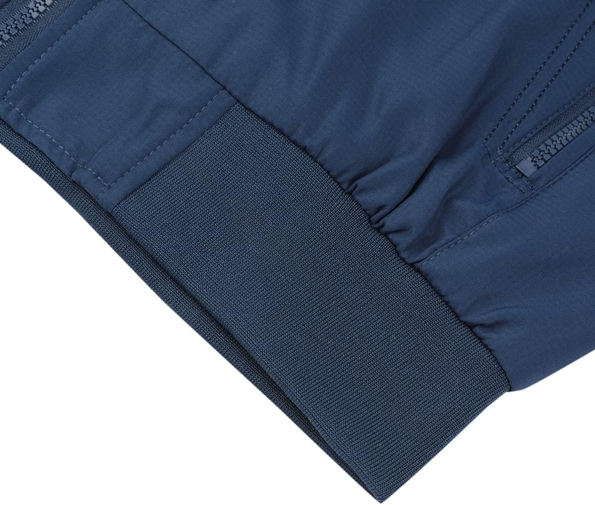 Detalle de Allthemen giubbotto invernale da uomo con collo alto e zip, stile aviatore