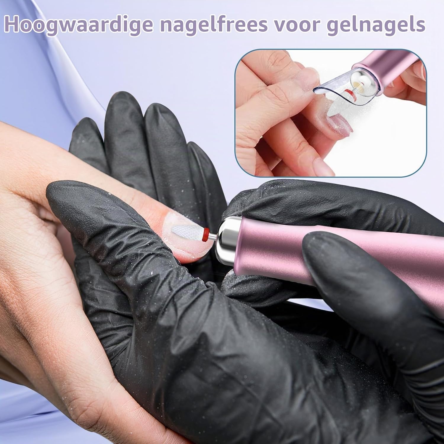 Thumbnail 6 de POFIBO MZ-QM001 draadloze nagelfrees, 35.000 RPM, 13-in-1, roze