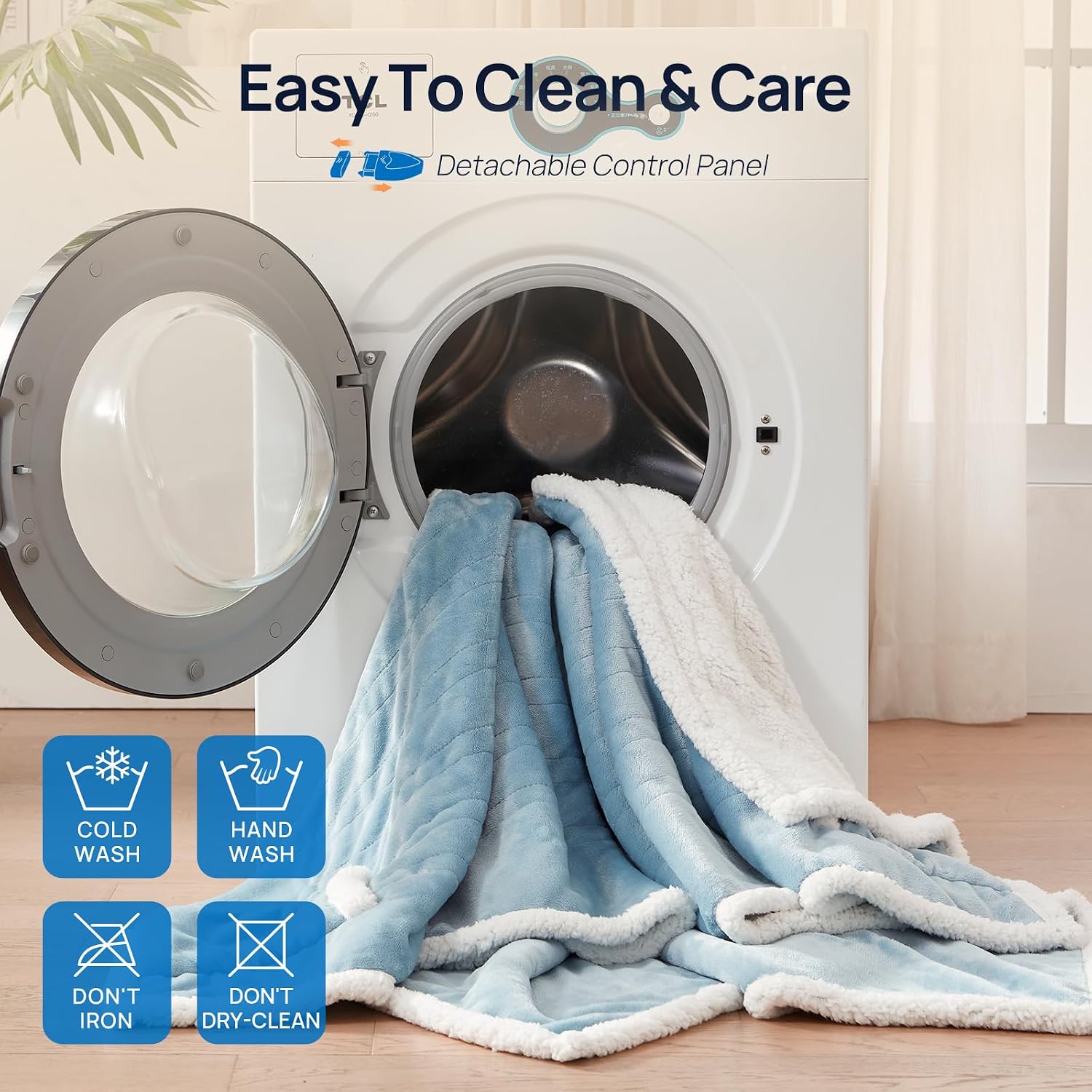 Thumbnail 6 de Westinghouse KTHT-QCHVS-FS Wearable Heated Blanket, 6 Heat Levels, Foot Pocket