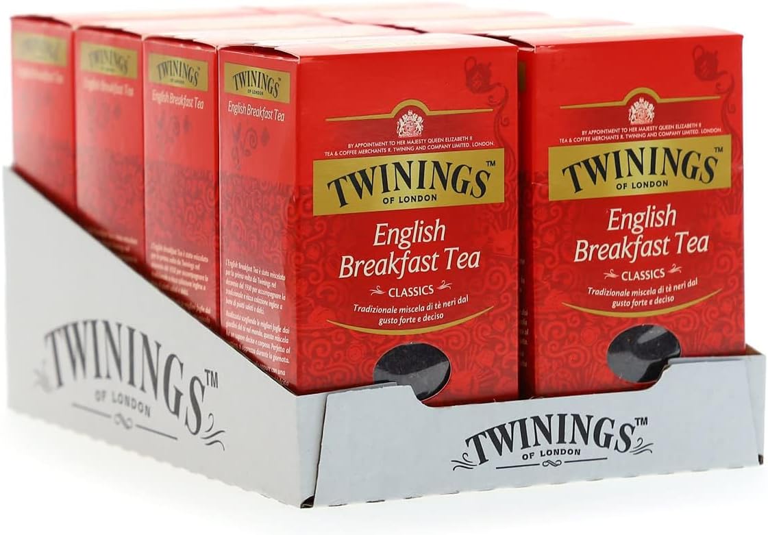 Detalle de Twinings English Breakfast Tea Sfuso – 8 confezioni da 100 g (800 g) | miscela classica e decisa