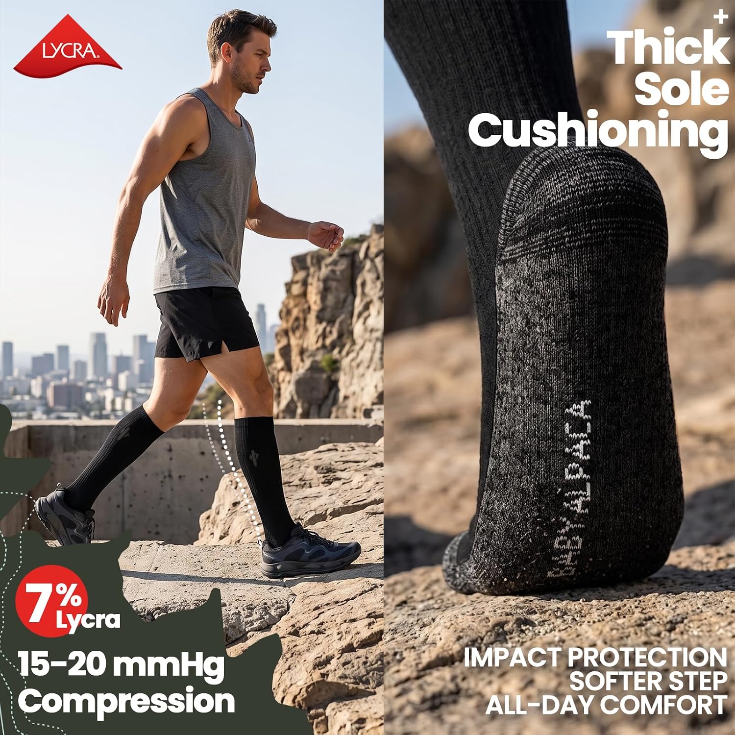 Detalle de Heat Equation Alpaca Compression Socks