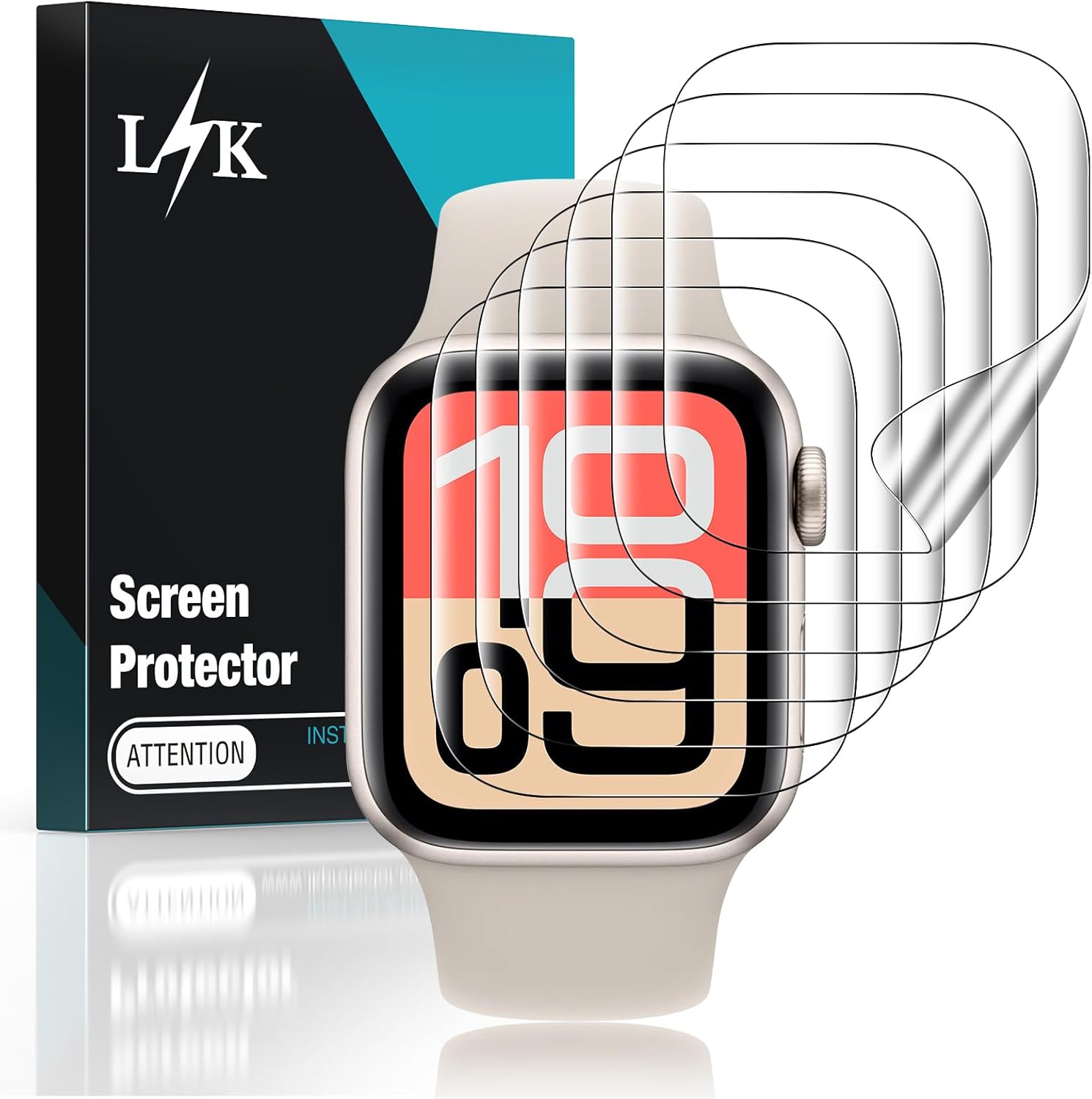 Thumbnail 6 de LϟK 2 Pack Screen Protector for Apple Watch Ultra 3 / Ultra 2 / Ultra (49mm) – 9H Tempered Glass + Titanium Alloy Frame, Black