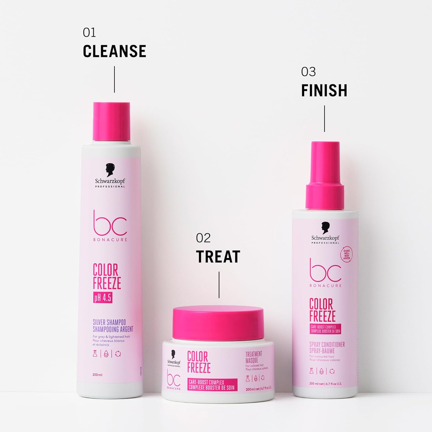Detalle de Schwarzkopf BC Color Freeze Silver Shampoo – Neutralises Brassiness for Blonde and Grey Hair