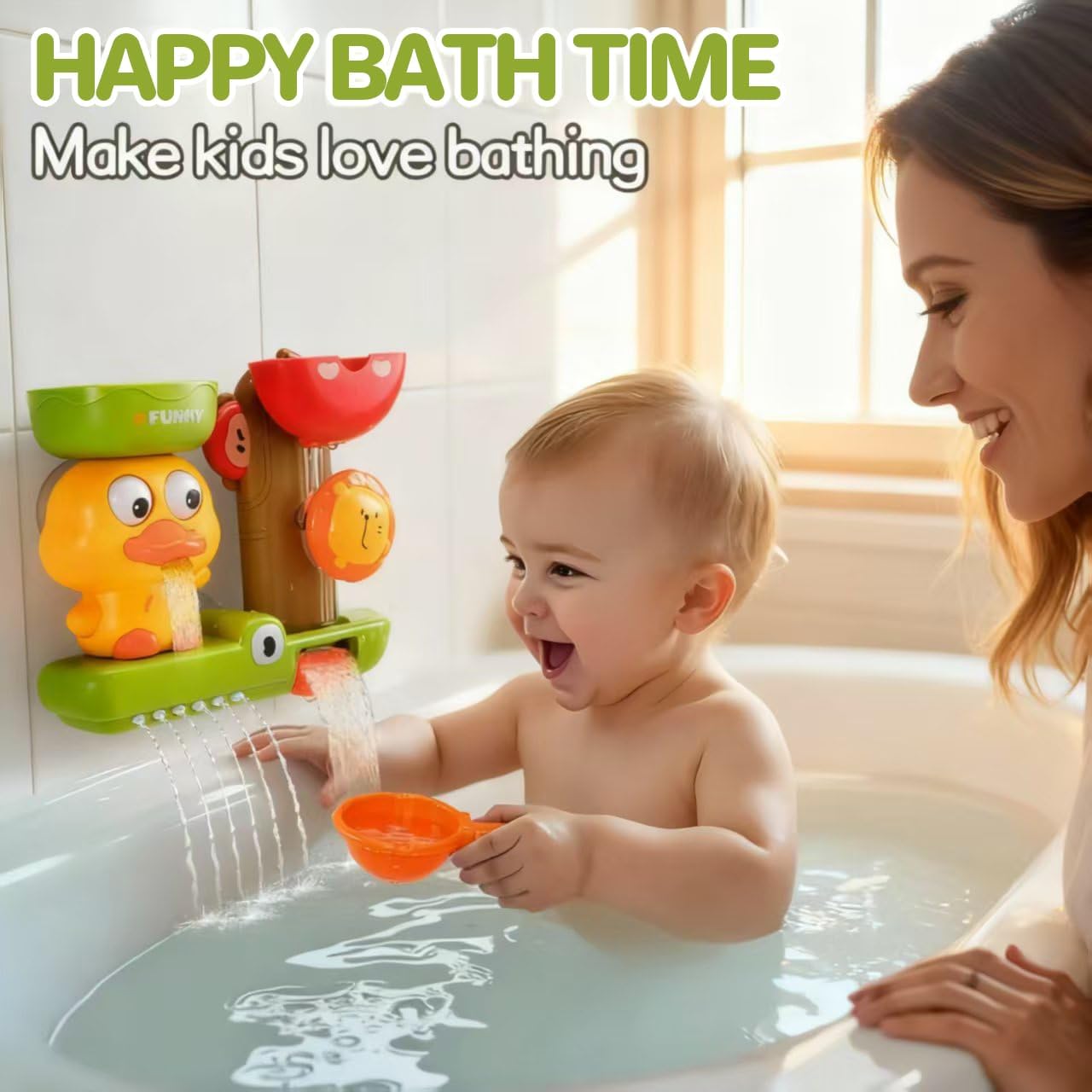 Thumbnail 1 de KmmiFF Bath Toys set with duck and water-pouring spoon (1–5 years)