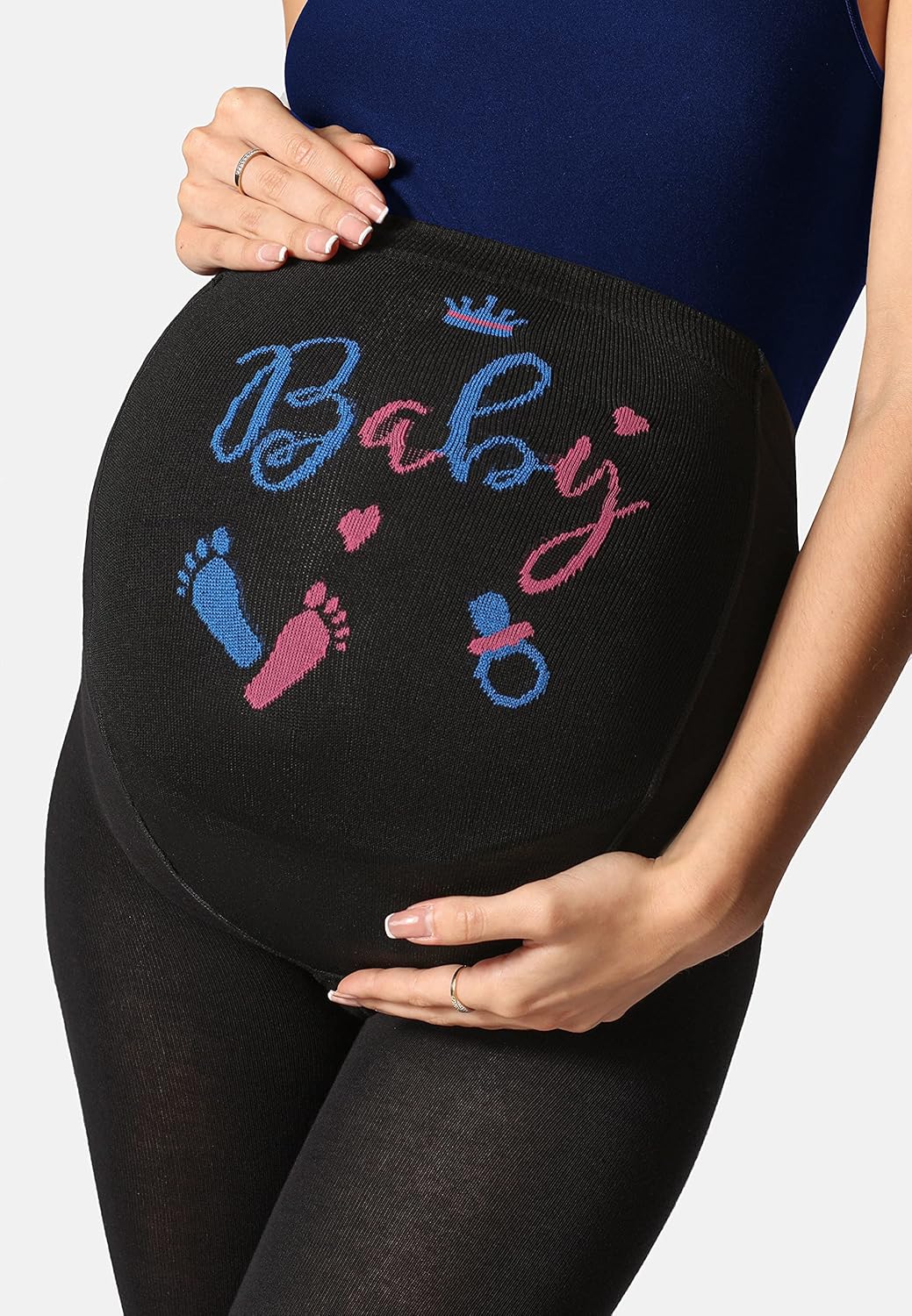 Thumbnail 4 de Be Mammy Collant Premaman Donna 150 DEN BE-1122: calore e sostegno per la gravidanza con design neonato