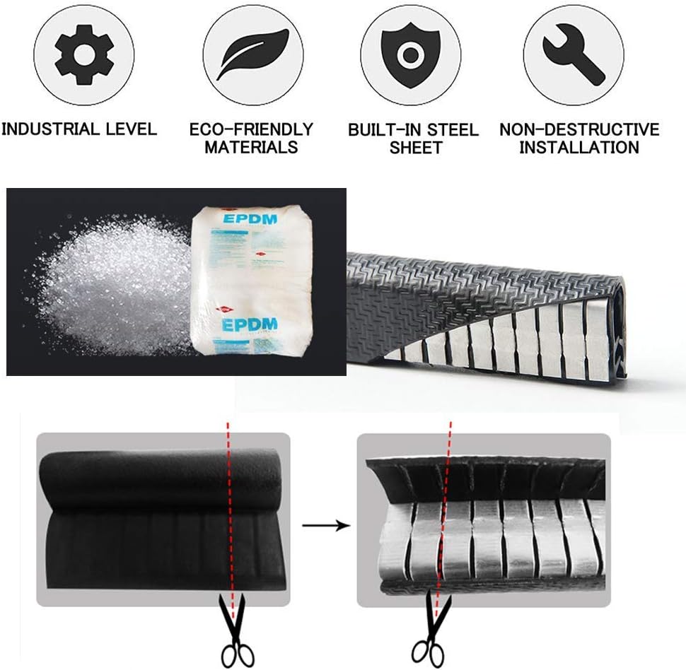 Thumbnail 6 de Car Door Edge Guard Protector Strips (U-Shape Rubber Seal Trim) for car, boat & mental edges
